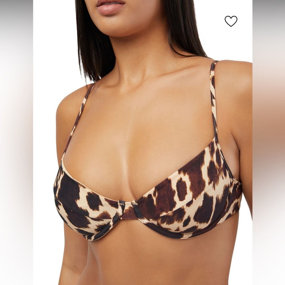 Weworewhat Leopard Print Bikini Top